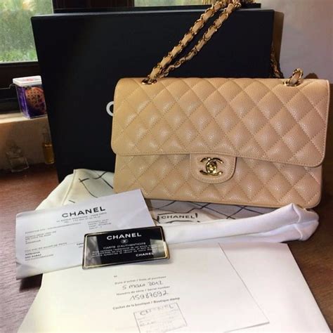 beige chanel classic handbag|authentic coco Chanel handbags.